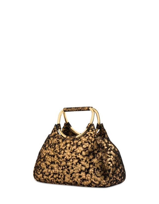 Pollini Clutch In Camoscio Effetto Dorato Armour