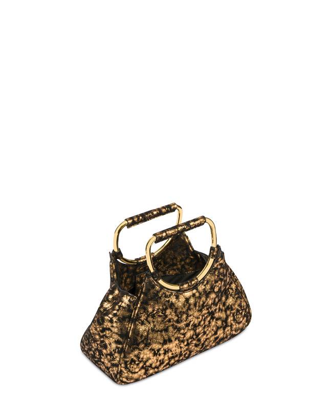 Pollini Clutch In Camoscio Effetto Dorato Armour