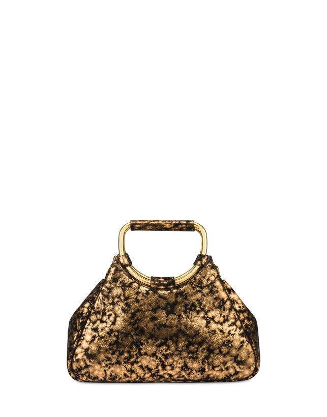 Pollini Clutch In Camoscio Effetto Dorato Armour