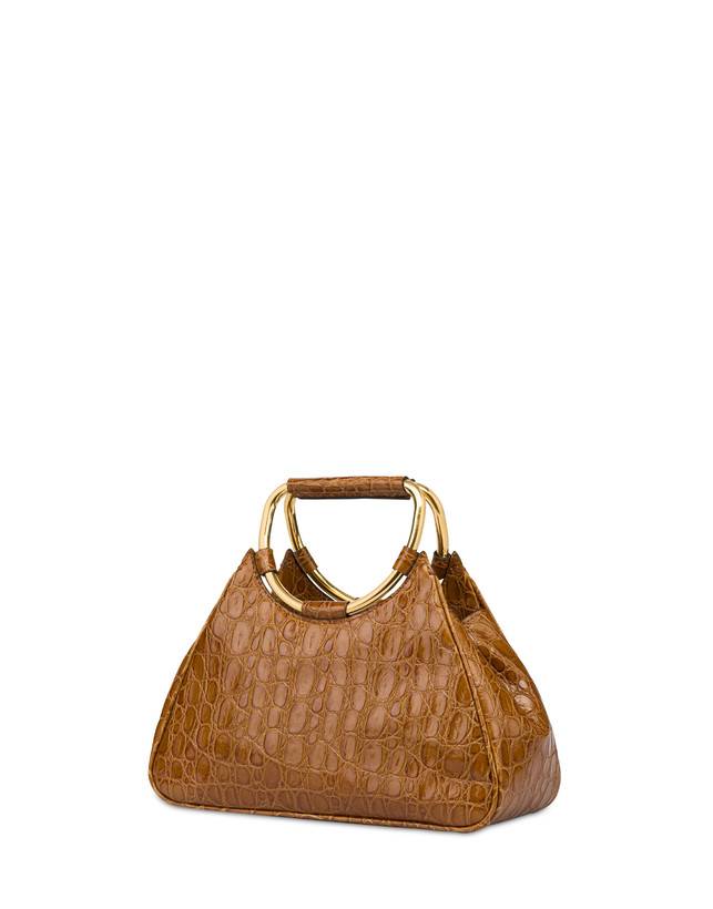 Pollini Clutch In Vitello Stampa Cocco Armour