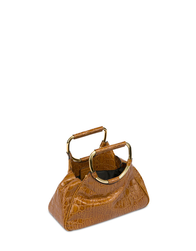 Pollini Clutch In Vitello Stampa Cocco Armour