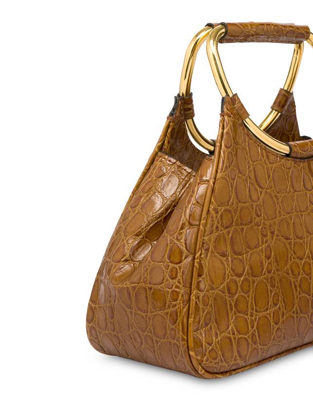 Pollini Clutch In Vitello Stampa Cocco Armour