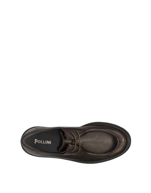 Pollini Derby In Crosta Ingrassata Convy T.moro
