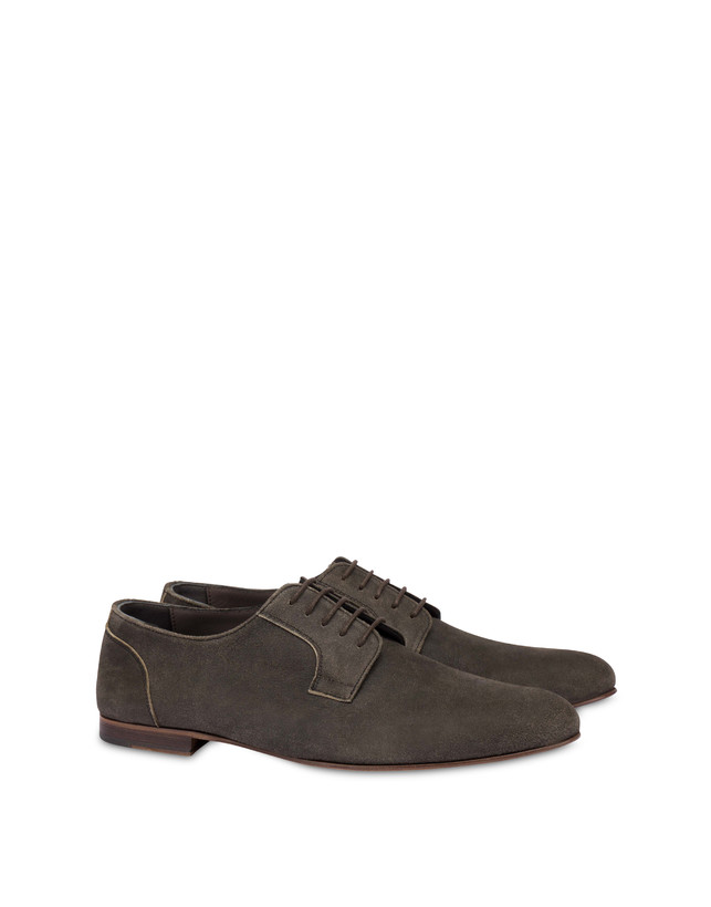 Pollini Derby In Scamosciato Flexy Grafite