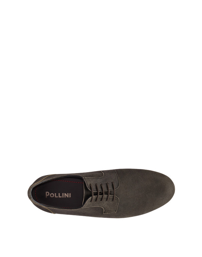 Pollini Derby In Scamosciato Flexy Grafite