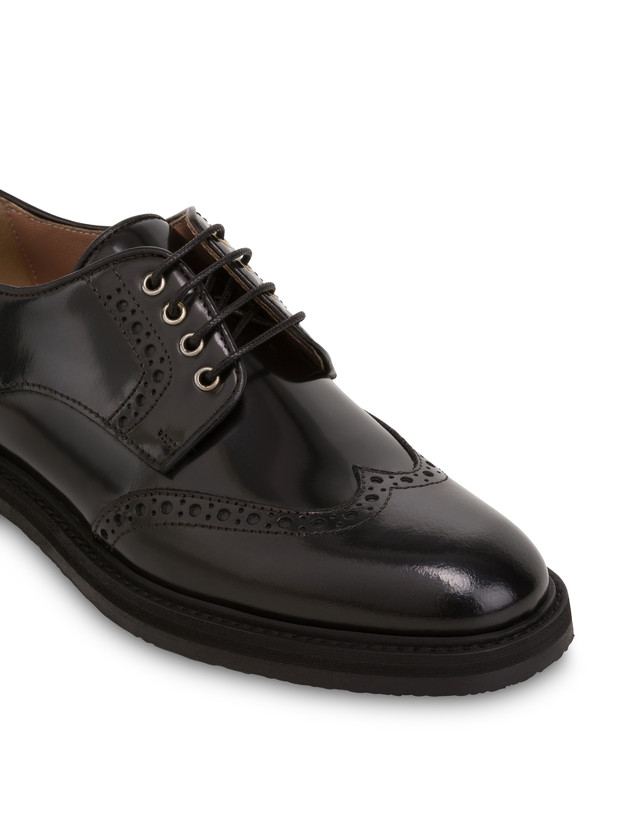 Pollini Derby In Vitello Abrasivato Mannish Nero