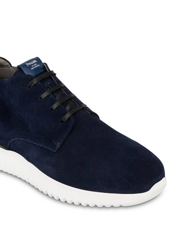 Pollini Desert Boot In Crosta Norfolk Blu