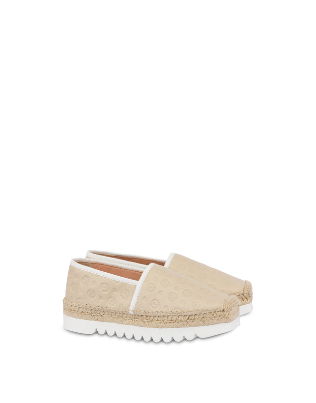 Pollini Espadrillas Heritage Logo Embossed Avorio