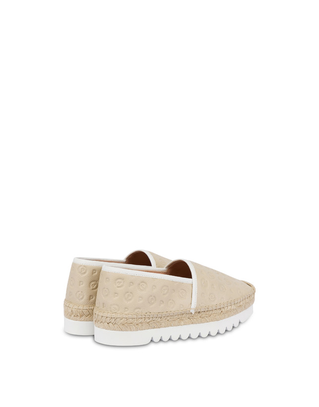 Pollini Espadrillas Heritage Logo Embossed Avorio