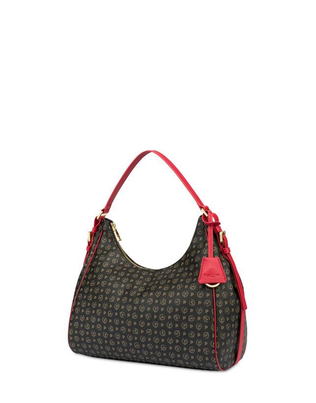 Pollini Hobo Bag Heritage Pvc Nero/lacca