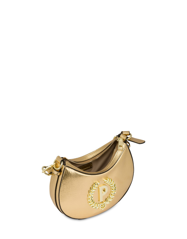 Pollini Mini Hobo Bag Laminata Ibis Oro