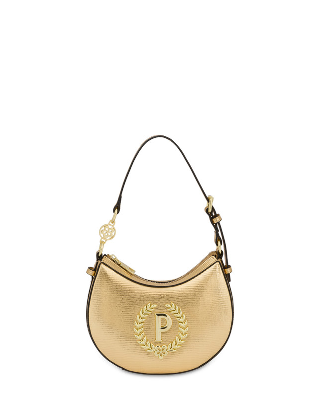 Pollini Mini Hobo Bag Laminata Ibis Oro