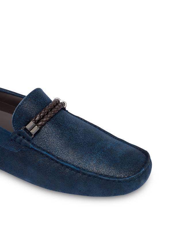 Pollini Mocassini Con Morsetto In Pelle Eazy Blu
