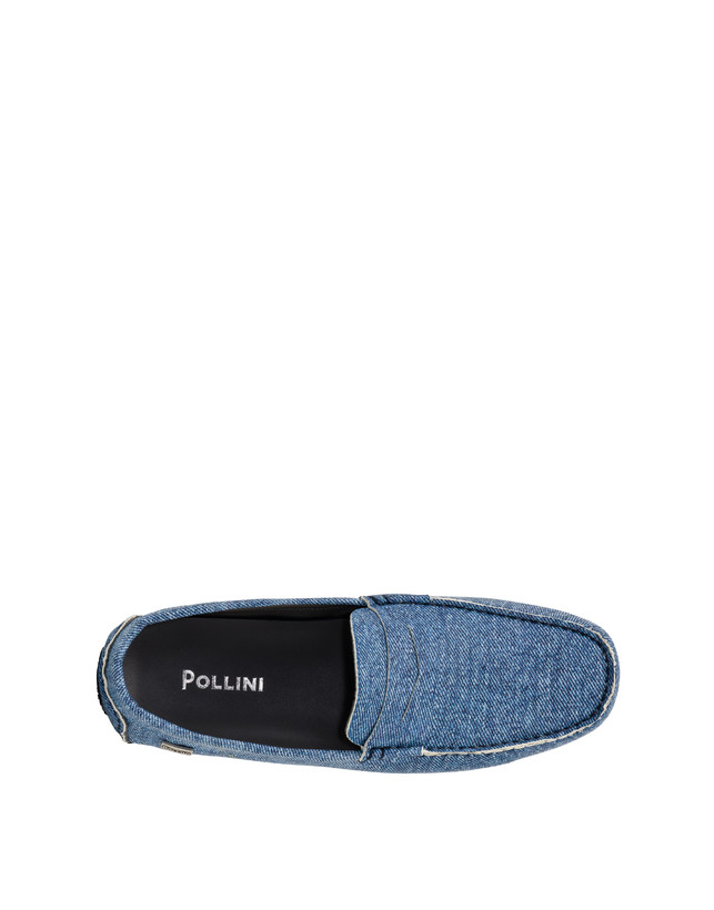 Pollini Mocassini Driver In Nappa Eazy Blu