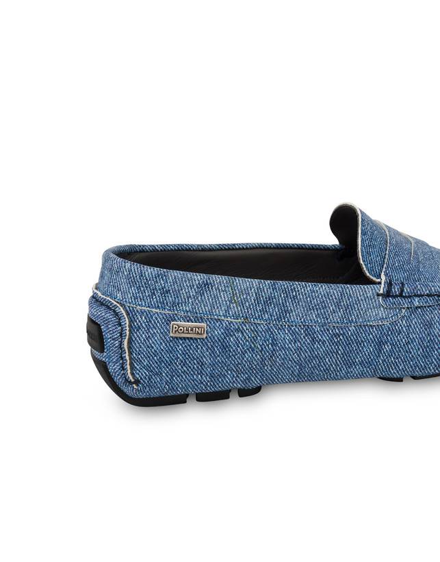 Pollini Mocassini Driver In Nappa Eazy Blu