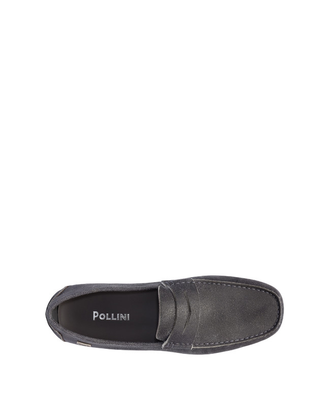 Pollini Mocassini In Capra Drivers Grafite