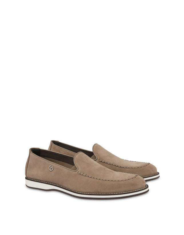 Pollini Mocassini In Crosta Green Field Beige