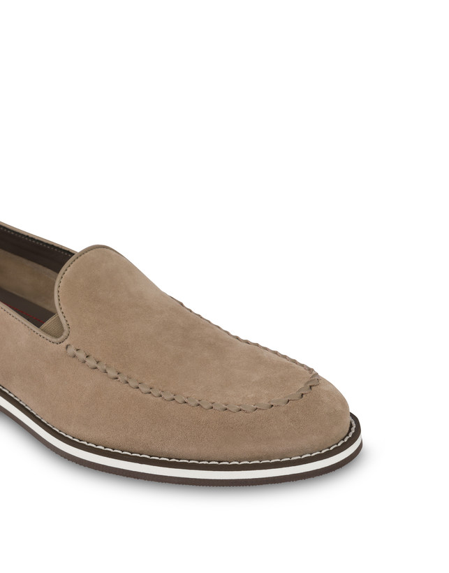 Pollini Mocassini In Crosta Green Field Beige