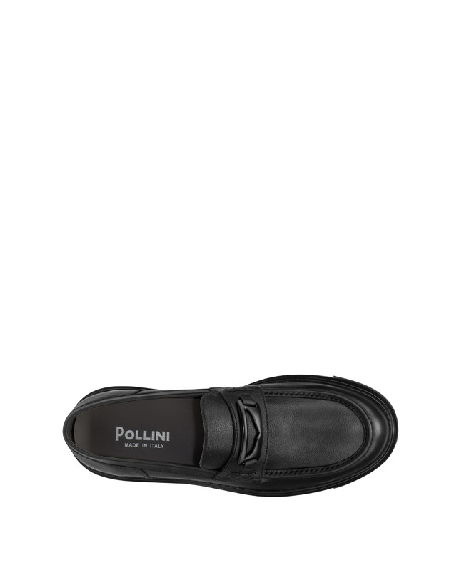 Pollini Mocassini In Vitello Kent Nero