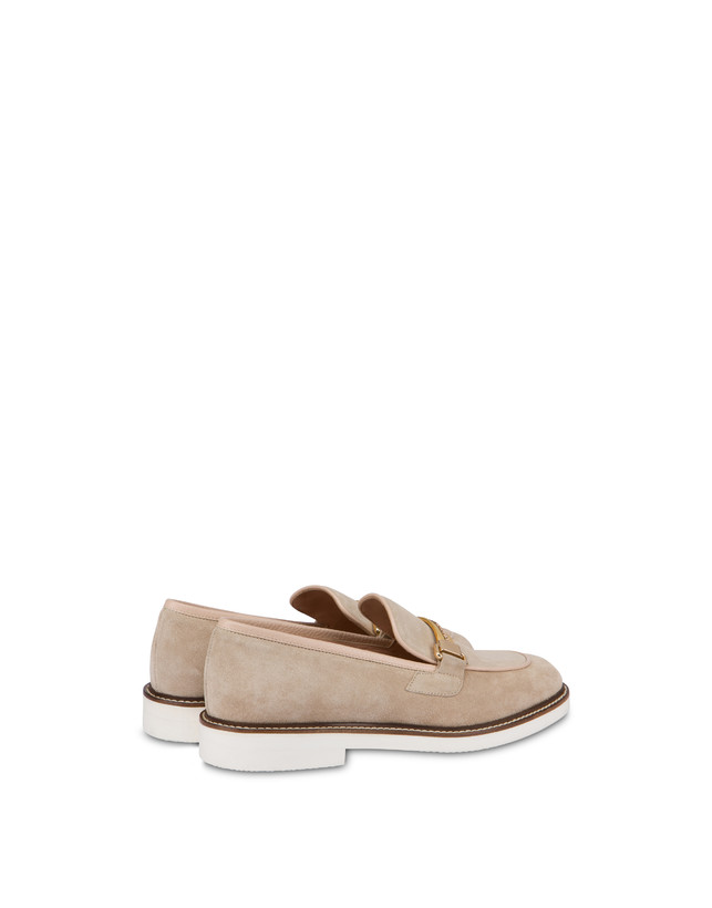 Pollini Mocassini In Vitello Mannish Sabbia/sabbia