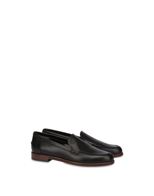 Pollini Mocassini In Vitello Oxford Nero