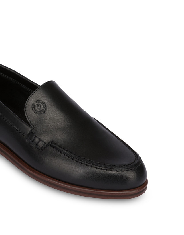 Pollini Mocassini In Vitello Oxford Nero