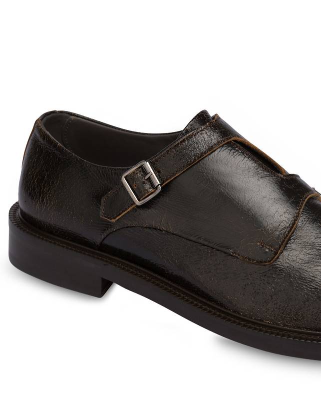 Pollini Monk Strap In Capra 1920 T.moro