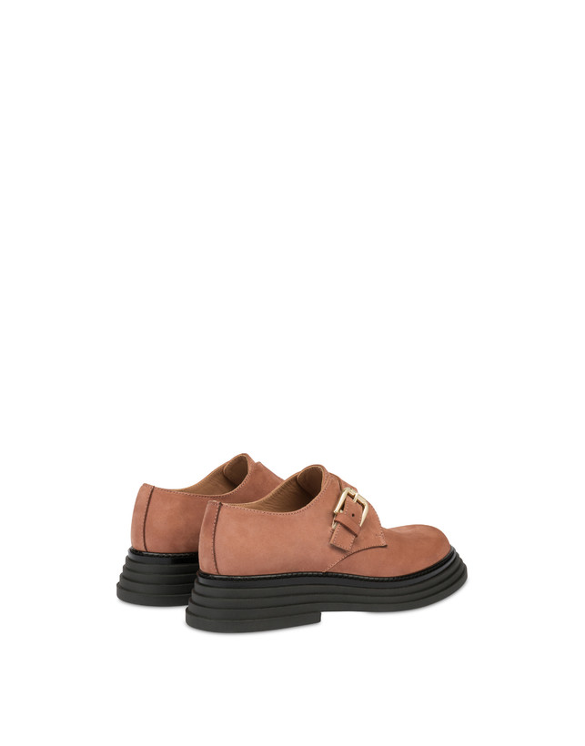 Pollini Monk Strap In Nabuk Stairway Antico