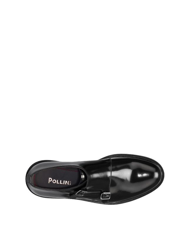 Pollini Monk Strap In Vitello 1920 Nero