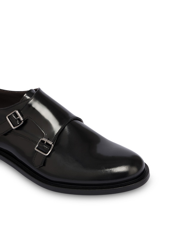 Pollini Monk Strap In Vitello 1920 Nero