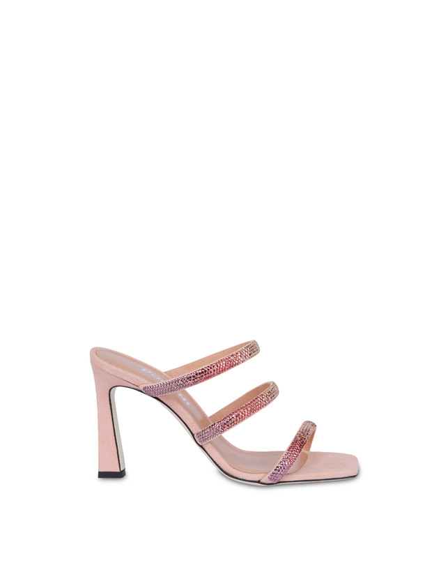 Pollini Mules Con Tacco Bling Bling Nude