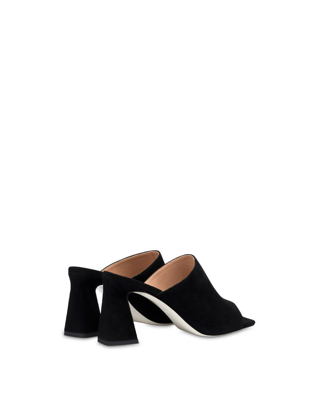 Pollini Mules Con Tacco In Camoscio Nina Nero