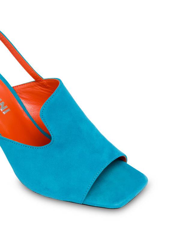 Pollini Mules Slingback In Camoscio Wave Pool