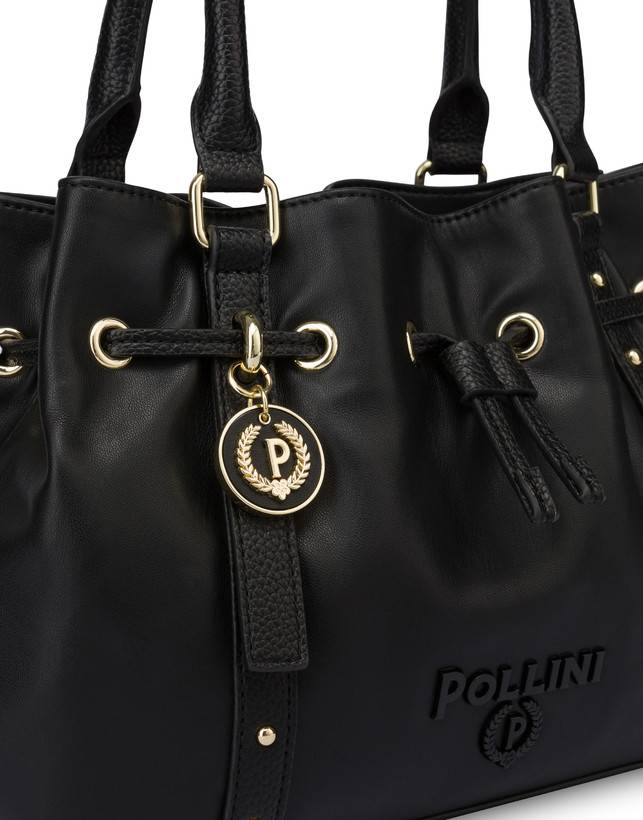 Pollini Piccola Borsa In Nappa Serena Nero/nero