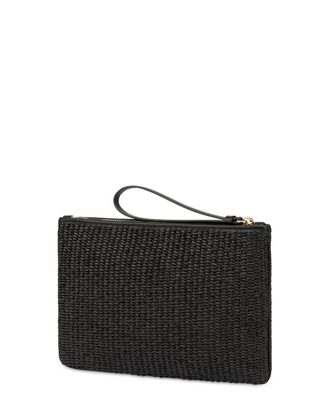Pollini Pochette In Paglia Essence Nero