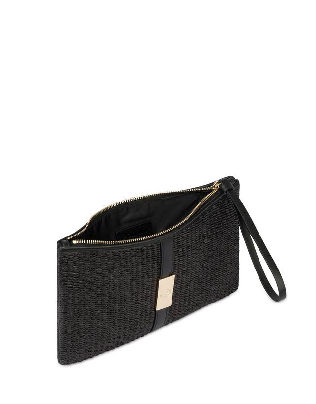 Pollini Pochette In Paglia Essence Nero