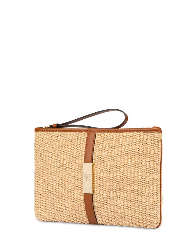 Pollini Pochette In Paglia Essence Sabbia