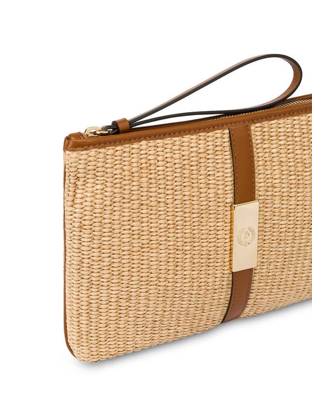 Pollini Pochette In Paglia Essence Sabbia