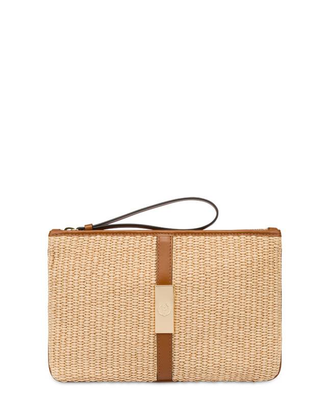 Pollini Pochette In Paglia Essence Sabbia