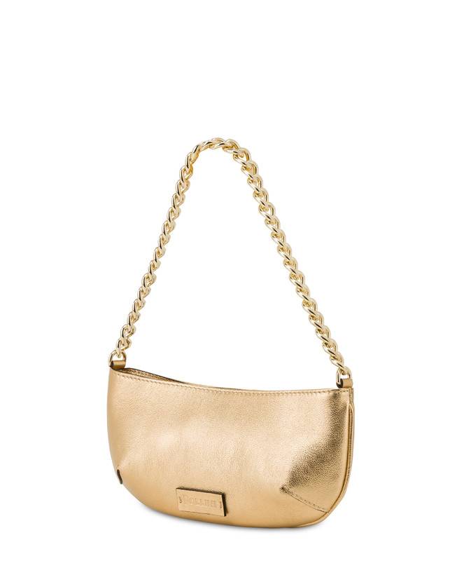 Pollini Pochette Mail In Vitello Laminato Oro