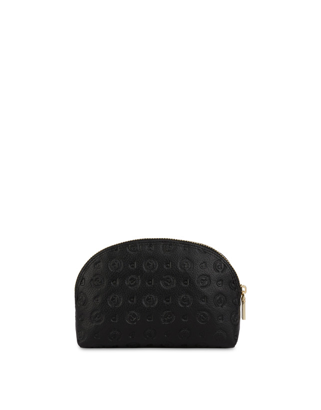 Pollini Pouch Heritage Logo Embossed Nero