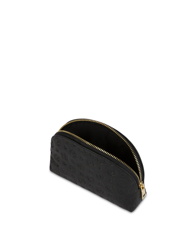 Pollini Pouch Heritage Logo Embossed Nero