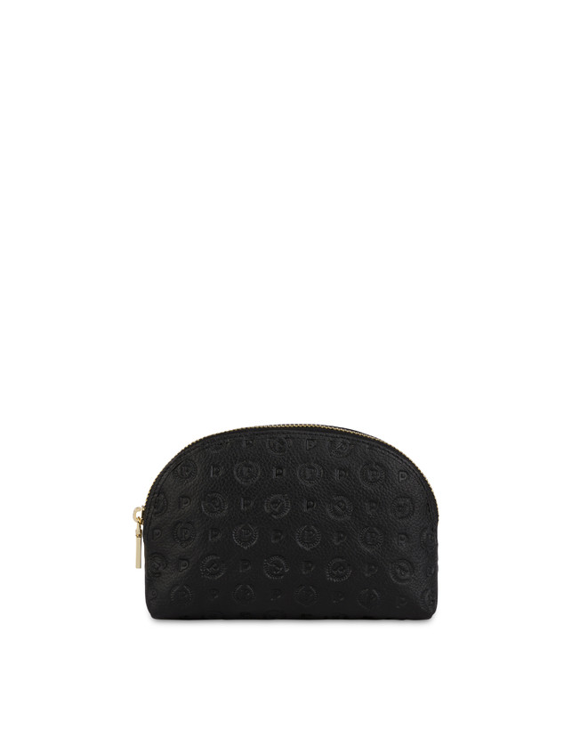 Pollini Pouch Heritage Logo Embossed Nero