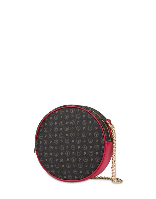 Pollini Round Bag Heritage Logo Classic Nero/lacca