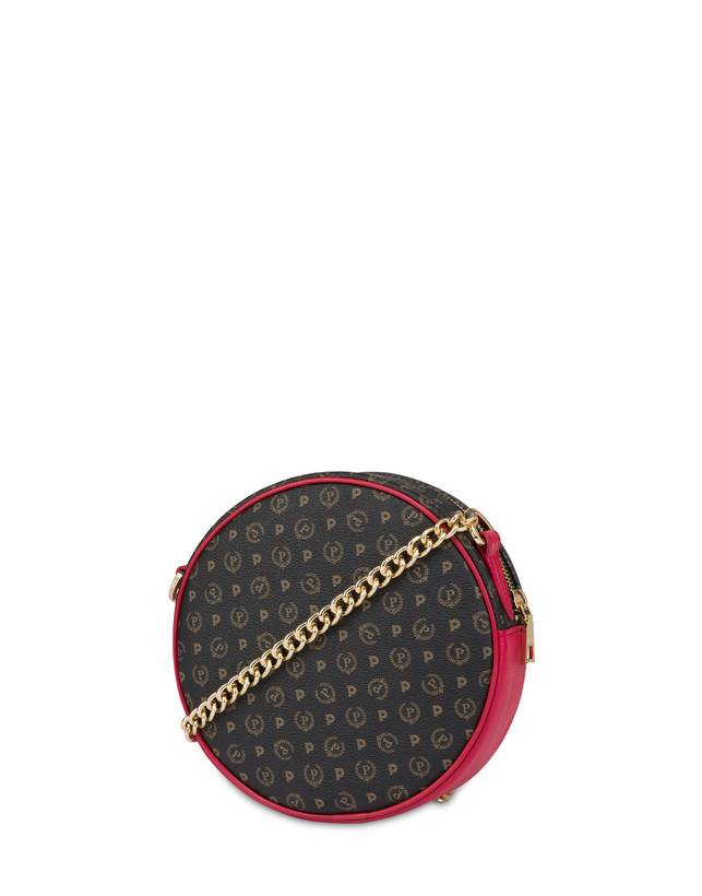 Pollini Round Bag Heritage Logo Classic Nero/lacca