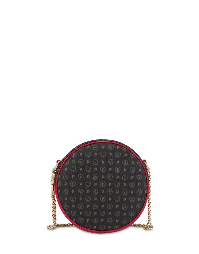 Pollini Round Bag Heritage Logo Classic Nero/lacca