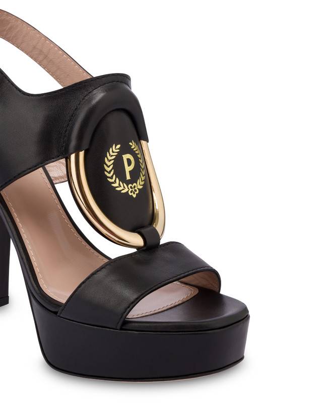 Pollini Sandali Con Plateau Wonder Nero
