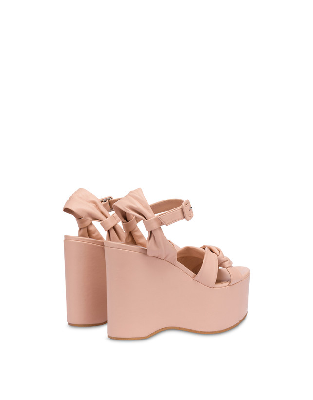 Pollini Sandali Con Zeppa In Nappa Oasis Nude