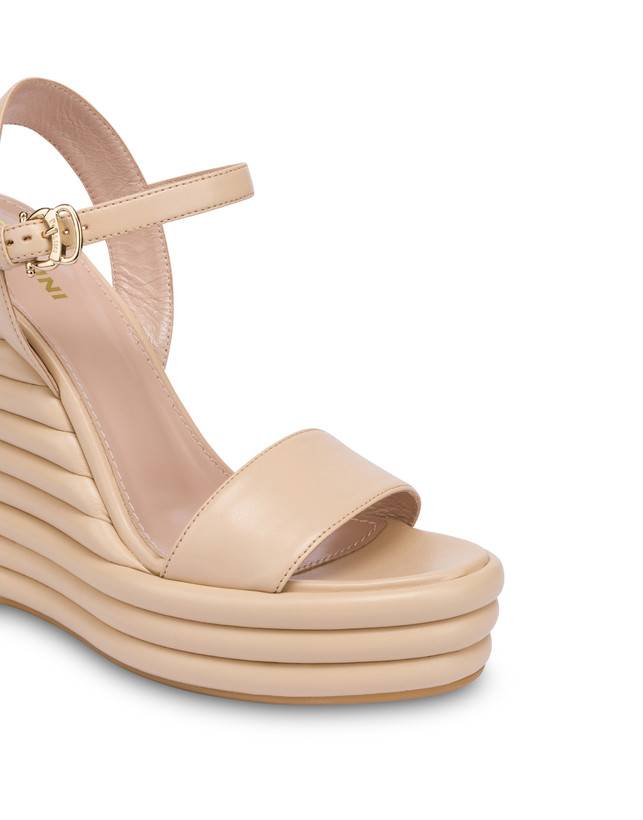 Pollini Sandali Con Zeppa In Nappa Up Sabbia