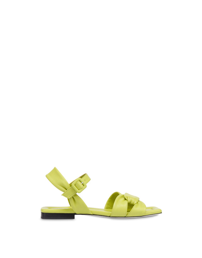 Pollini Sandali Flat In Nappa Oasis Apple